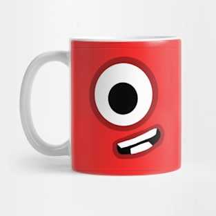 Number Block 1 Face Design Mug